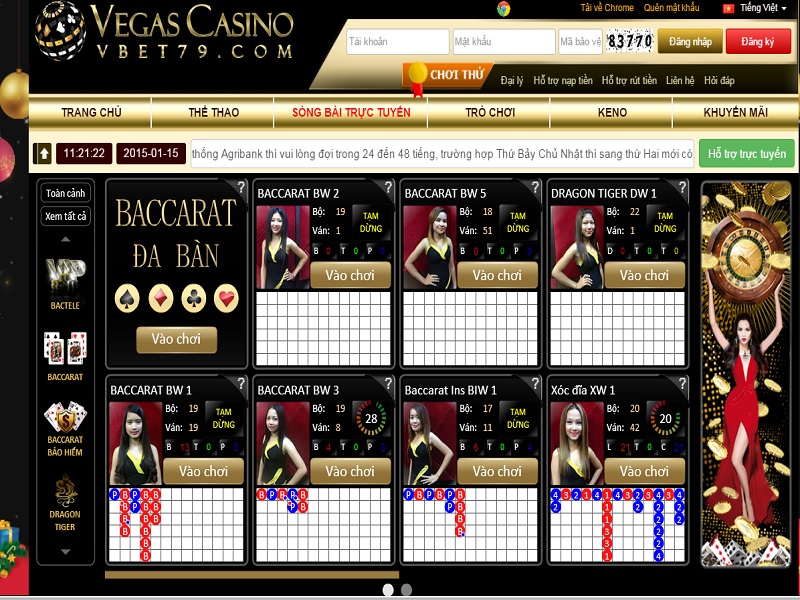 hướng dẫn chơi bài baccarat tại vegas casino