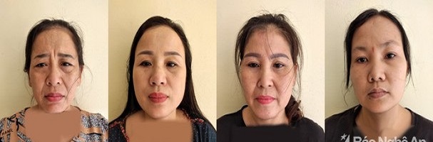 các đối tượng bị bắt tỏng đường dây